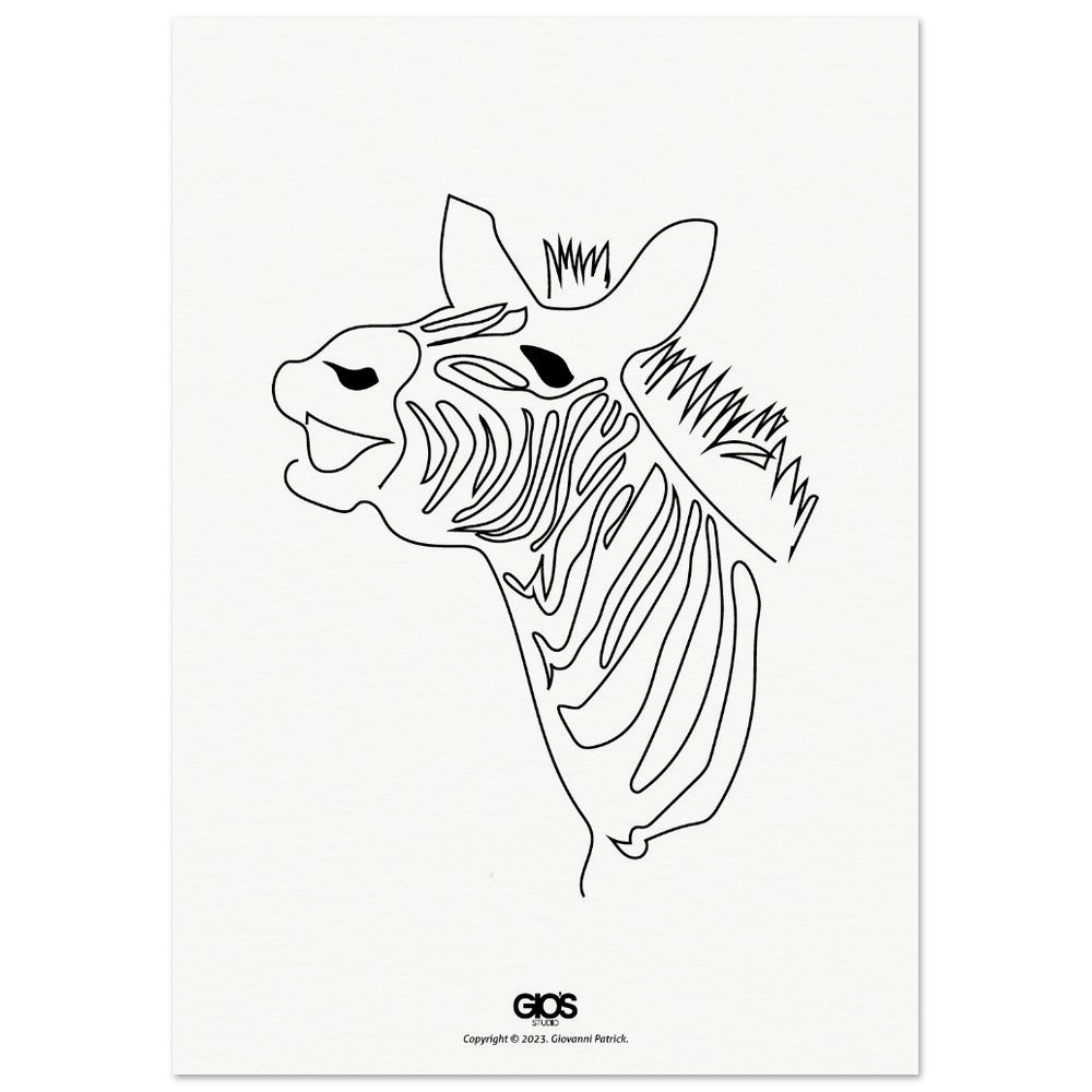 Zebra Series [1] Poster on Museum Quality Paper – Gio's Duka