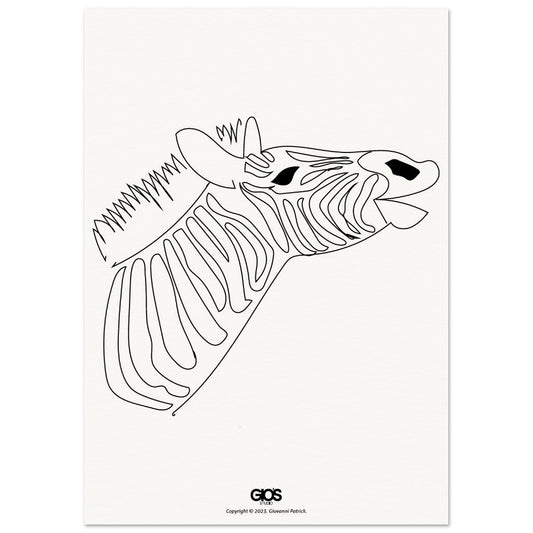 Zebra Series [3] Poster on Museum Quality Paper