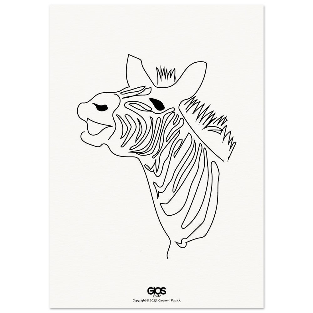 Zebra Series [1] Poster on Museum Quality Paper